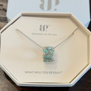 Bomb Party Necklace Dripped, Dipped, Delivered Silver and Blue Necklace